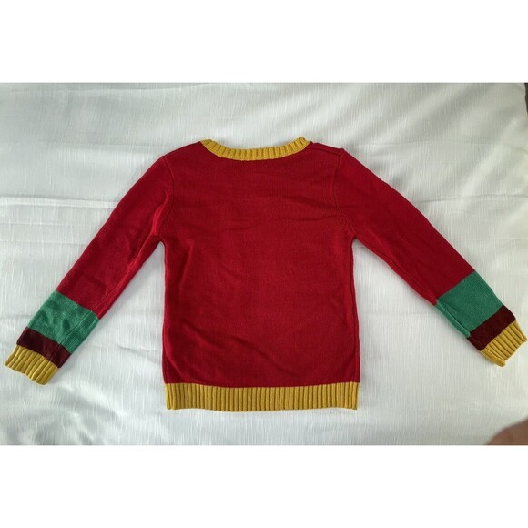 Margaux & Lexi Girls Red Combo Dog Pullover Holiday Sweater Sz L 14 New - Picture 4 of 7